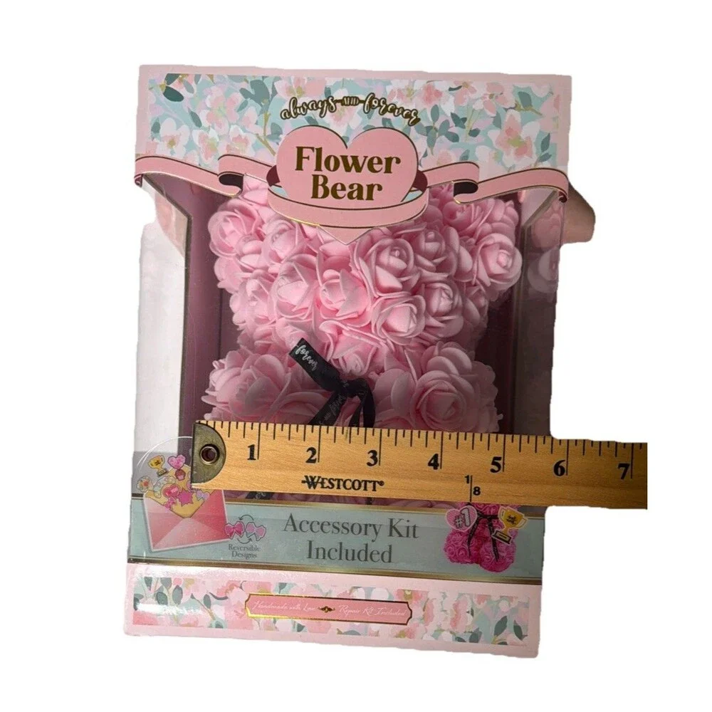 Sakura Pink Rose Flower Teddy Bear - Gift Box 10 inch Mother s Day & Birthday